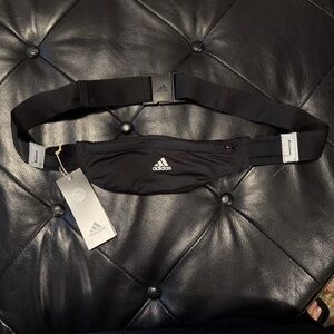 Adidas Black and Silver Waist Bag